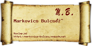 Markovics Bulcsú névjegykártya